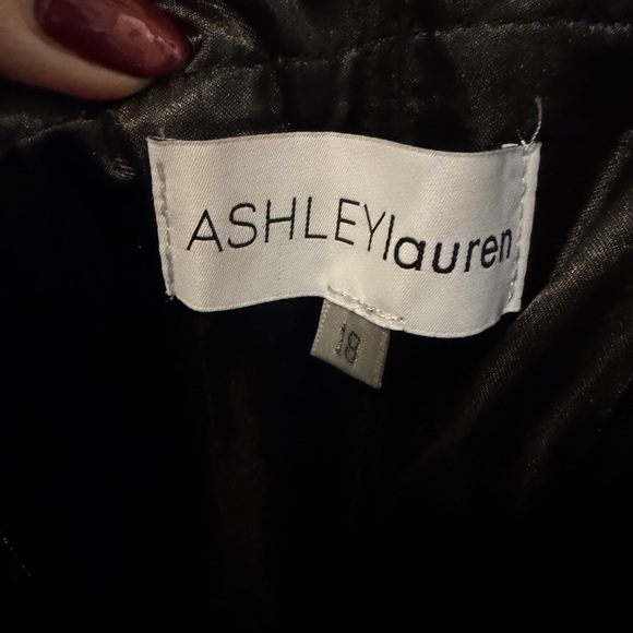 [NWT] ASHLEY LAUREN Black Bow Gown - Picture 7 of 8